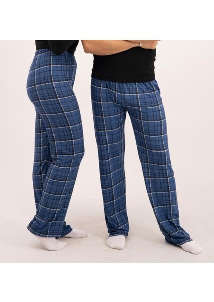 Ekose Kareli Yılbaşı Pijama Altı Unisex Micro Pamuk