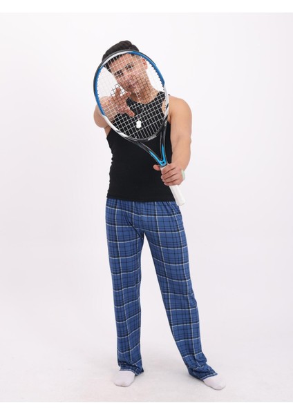 Ekose Kareli Yılbaşı Pijama Altı Unisex Micro Pamuk