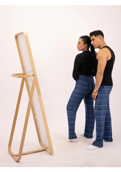 Ekose Kareli Yılbaşı Pijama Altı Unisex Micro Pamuk