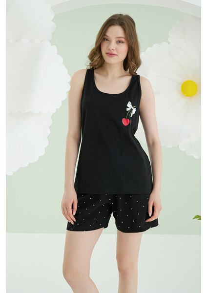 Siyah Bow Şortlu Pijama Takımı modelleri