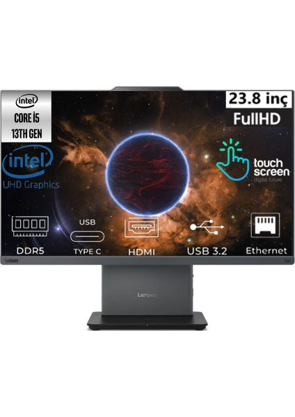 Thinkcentre Neo 50A Intel Core I5 13420H 12SC001LTR-06 24GB 1tb Intel UHD Freedos 23.8" Touch Full Hd All In One Pc