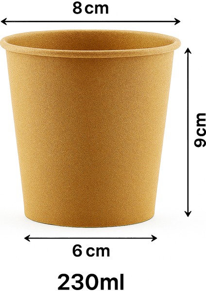 Organik Karton Bardak 8 oz -50 Adet fiyatları