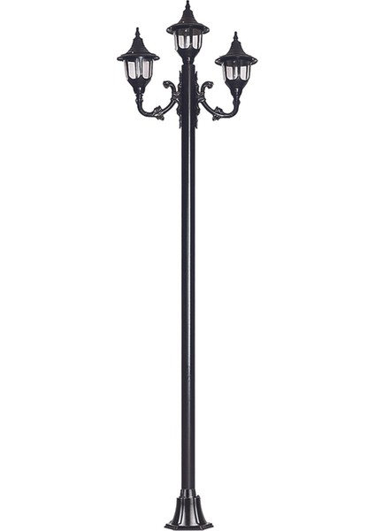 Modern Bahçe Aydınlatması, Teras, Balkon ve Park Için Şık Siyah ve Beyaz Lamba