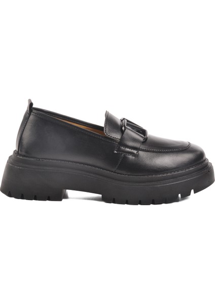 Siyah Yüksek Taban Kadın Casual Ayakkabı F-2047 Z