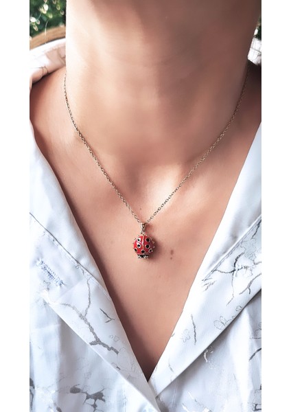 Uğur Böceği Figürlü Çelik Kolye fiyatları