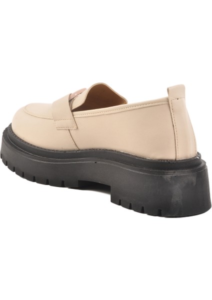 Bej Yüksek Taban Kadın Casual Ayakkabı F-2047 Z fırsatları