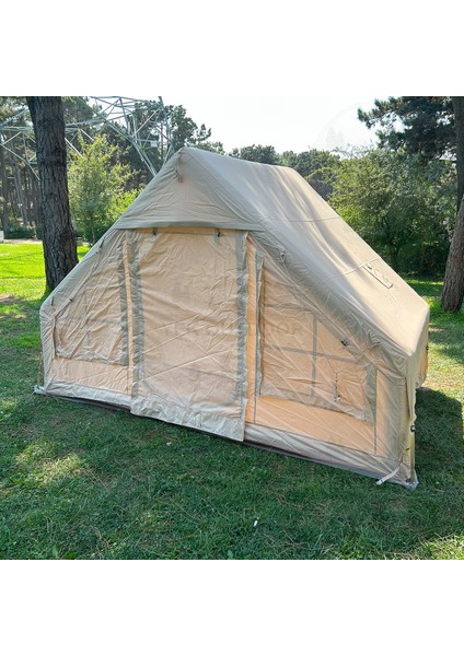 210D Oxford 6 Kişilik 4 Mevsim Soba Çıkışlı Şişme Kamp Çadırı – Pompalı, 210X300X190 cm modelleri