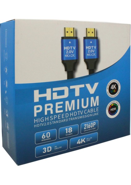 S-Line 25 Metre 4K HDMI Kablo Erkek-Erkek – Altın Uçlu, 18GBPS, Arc & Ethernet Destekli modelleri