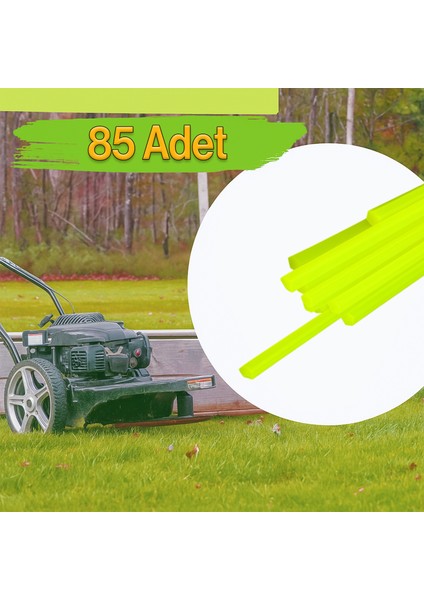 Hazır Altıgen Çubuk Motorlu Tırpan Misinası Bahçe Dayanıklı Ot Biçme Ipi Çubuk 4 mm 85 Adet (28 Cm) indirimleri