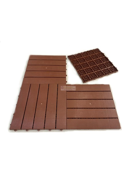 Ahşap Görünümlü Plastik Karo Deck 30X30 Bahçe Havuz Kenarı Teras Cafe Restoran Zemin Kaplama 11 Adet fiyatları