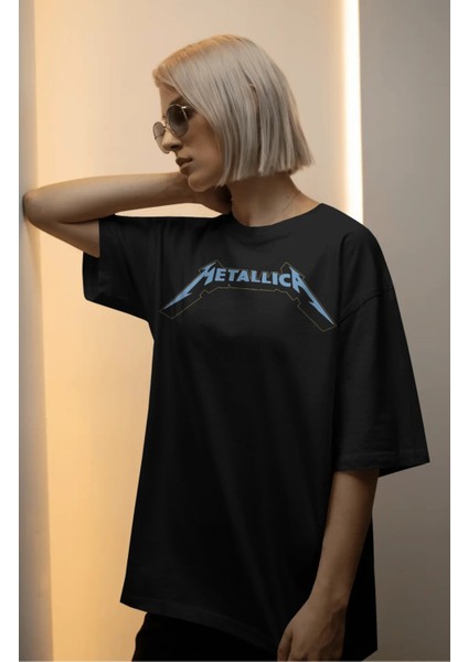 Unisex Metallica North American Tour Sırt Baskılı Tişört, Oversize Rock Band Temalı T-Shirt fiyatları