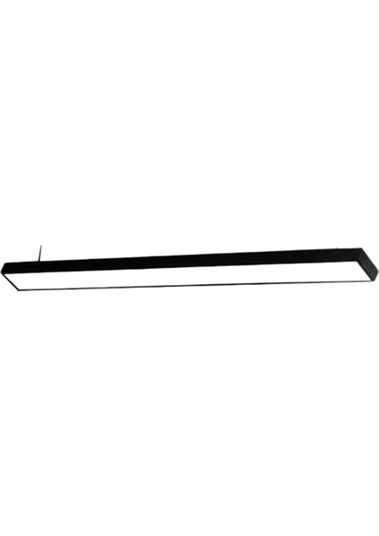 120CM Beyaz Işık Lineer Armatür, 60W, 6400K, Siyah