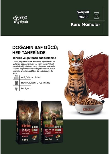 Klıcker Yetişkin Kedi Kuru Maması Somonlu indirimleri