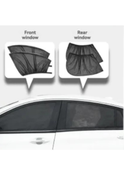 Araba Ön-Arka Yan Cam Güneşlik Uv Önleyici Araç Bebek Emzirme Perdesi Araç Sineklik Perde 4 Parça fiyatları