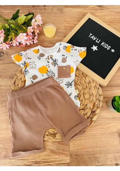 Tavlı Kıds Erkek Bebek Takımı