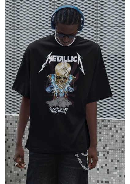 Unisex Soon You'll Please Their Appetite Ense Baskılı Tişört, Oversize Metallica Temalı T-Shirt modelleri