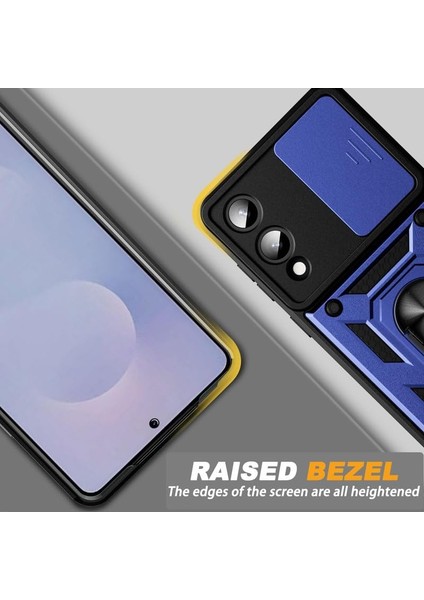 Samsung Galaxy S25 Edge ile Uyumlu Kılıf Magnetik Standlı Kamera Korumalı Sürgülü Kapak modelleri