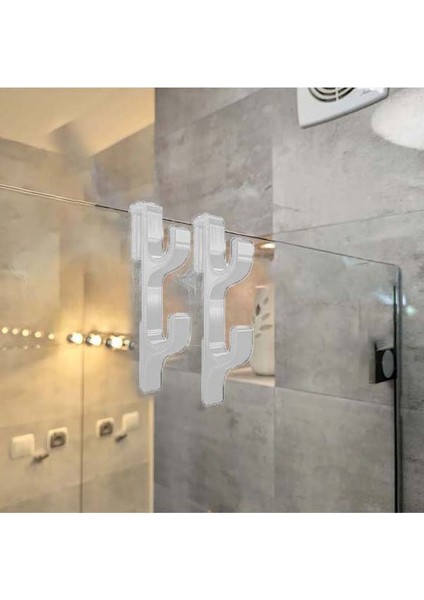 Cama Geçmeli Duşakabin Askısı 2 Adet Beyaz