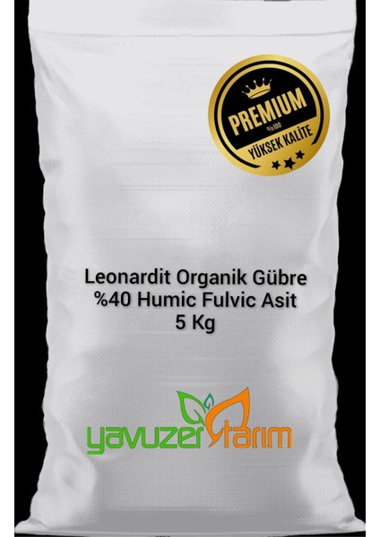 Leonardit Organik Gübre Humik+Fulvik Asit Toprak Altı Taban Gübresi 5 kg