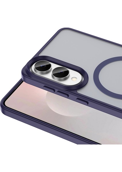 Samsung Galaxy S25 Edge ile Uyumlu Kılıf Magsafe Şarj Özellikli Mat Arka Yüzeyli Kapak modelleri