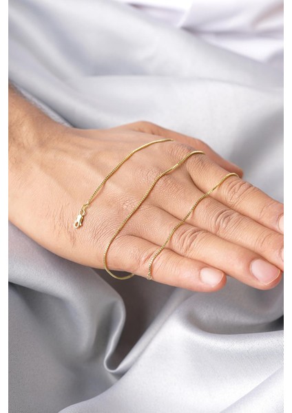 14 Ayar Altın Desenli Küp Erkek Zincir Kolye indirimleri