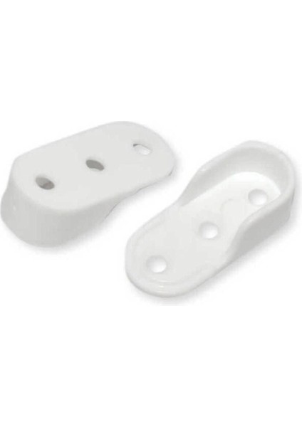 Beyaz Renk Askı Flanşı Elbise Askısı Dolap Içi Metal Boru Tutucu Plastik 2 Adet indirimleri