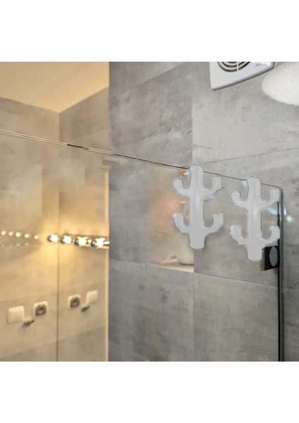 Cama Geçmeli Duşakabin Askısı 2 Adet Beyaz