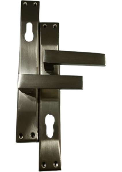 Tam Saten Çelik Kapı Kolu - Yale Tipi - 1 Takım- No: 1 fiyatları