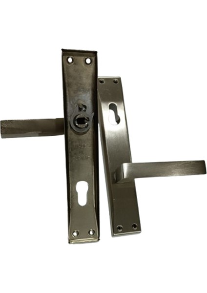 Tam Saten Çelik Kapı Kolu - Yale Tipi - 1 Takım- No: 1 modelleri