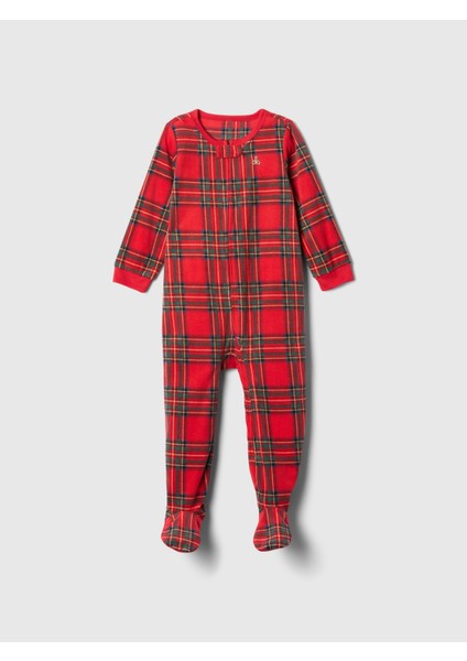 Bebek Kırmızı Brannan Bear Işlemeli Tulum