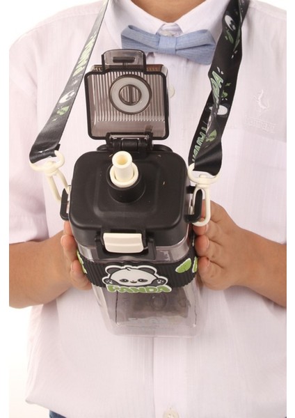 Dikdörtgen Yapıya Sahip Askılı Pipetli Suluk Matara 730 ml fiyatları