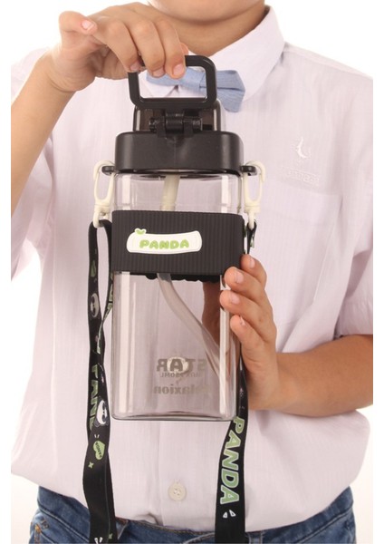 Dikdörtgen Yapıya Sahip Askılı Pipetli Suluk Matara 730 ml modelleri