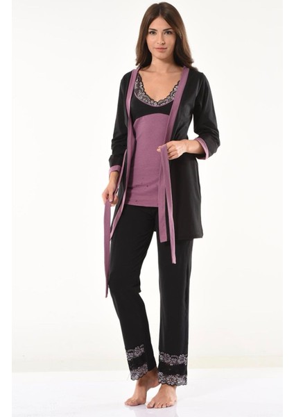 Dk Dantel Detaylı Gecelik Sabahlık Takım 1043 fiyatları