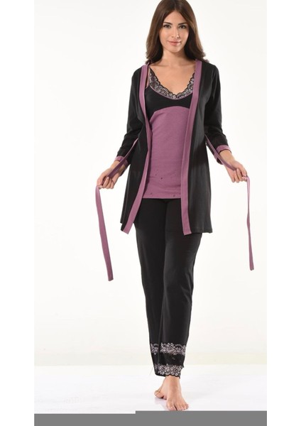 Dk Dantel Detaylı Gecelik Sabahlık Takım 1043 modelleri