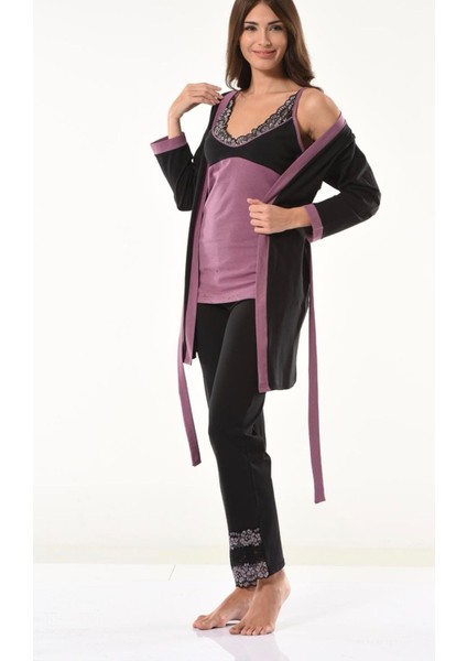 Dk Dantel Detaylı Gecelik Sabahlık Takım 1043 fırsatları