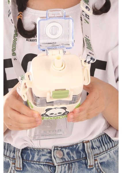 Dikdörtgen Yapıya Sahip Askılı Pipetli Suluk Matara 730 ml modelleri