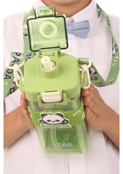 Dikdörtgen Yapıya Sahip Askılı Pipetli Suluk Matara 730 ml fiyatları