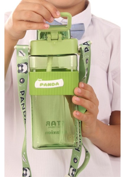 Dikdörtgen Yapıya Sahip Askılı Pipetli Suluk Matara 730 ml modelleri