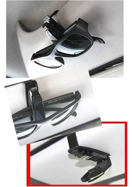 Aklow Araç Içi Mandallı Güneş Gözlüğü Kartvizit Tutacağı Klips Aparat