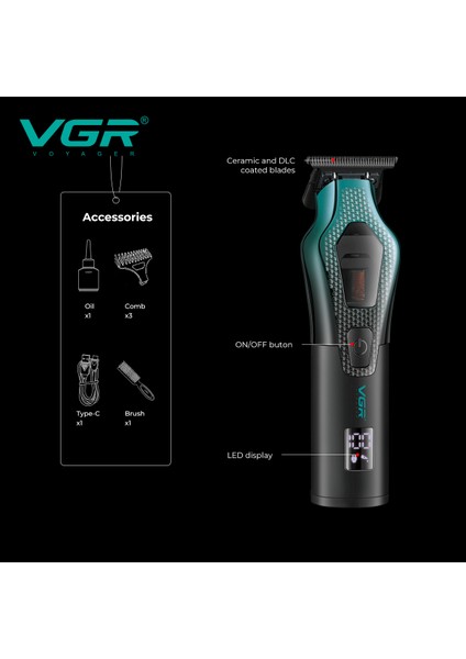 Profesyonel Saç Kesme Makinesi V-997 modelleri