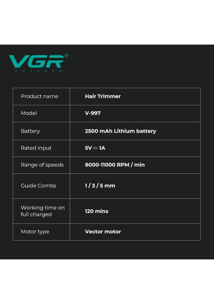 Profesyonel Saç Kesme Makinesi V-997 indirimleri