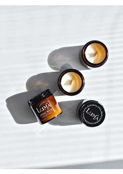 Sandal Ağacı Kokulu Mum - %100 Doğal Soya Mumu Amber Kavanoz Aromaterapi Mum - 100 ml fiyatları