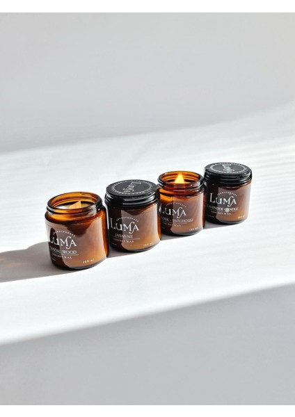 Sandal Ağacı Kokulu Mum - %100 Doğal Soya Mumu Amber Kavanoz Aromaterapi Mum - 100 ml modelleri