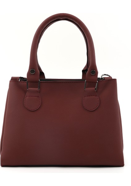 Bordo SHK243 Suni Deri Fermuarlı 3 Bölmeli Ayarlanabilir Askılı El, Kol ve Omuz Çantası modelleri