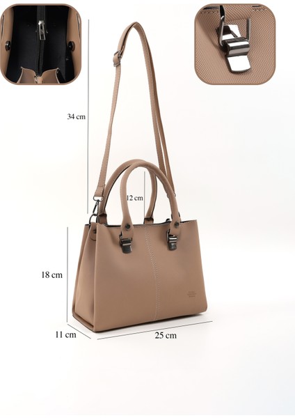 Vizon SHK243 Suni Deri Fermuarlı 3 Bölmeli Ayarlanabilir Askılı El, Kol ve Omuz Çantası fırsatları