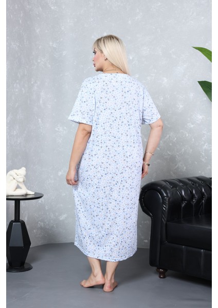 Mevsimlik Pamuklu Çok Bol Kesim Geniş Kalıp Kısa Kollu Anne Gecelik fırsatları