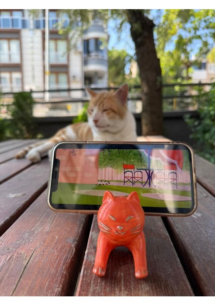 Kedi Tasarımlı Telefon Tutucu fırsatları