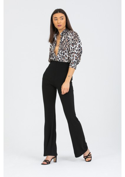 Leopar Desenli Saten Oversize fiyatları