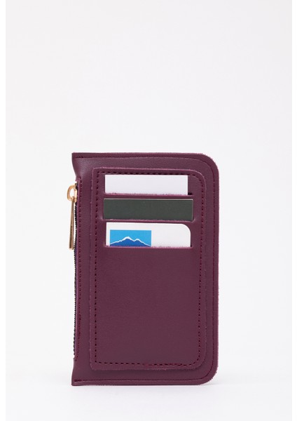 Mor SHK101 Suni Deri 6 Kartlık ve Fermuarlı Para Bölmeli Kartlık Cüzdan fiyatları