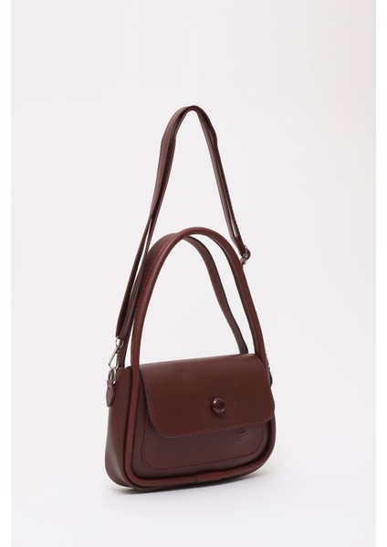 Bordo SHK97 Suni Deri Ön Cep Detaylı 2 Bölmeli Ayarlanabilir Askılı El,kol ve Omuz Çantası fiyatları